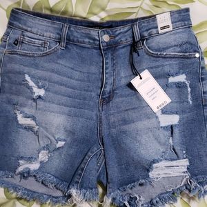Judy blue destroyed denim shorts